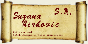 Suzana Mirković vizit kartica